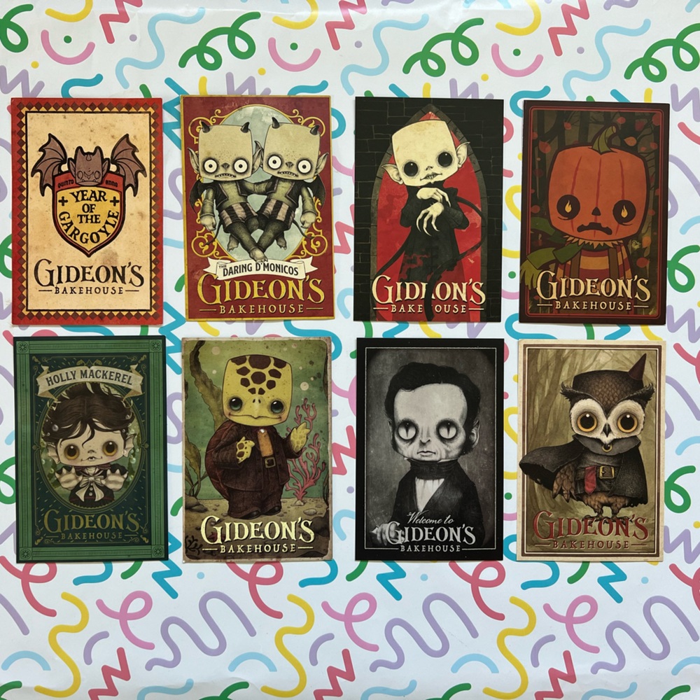 Gideon’s Bakehouse Menus - Lot of 8 Disney Springs Goth Art Bakery